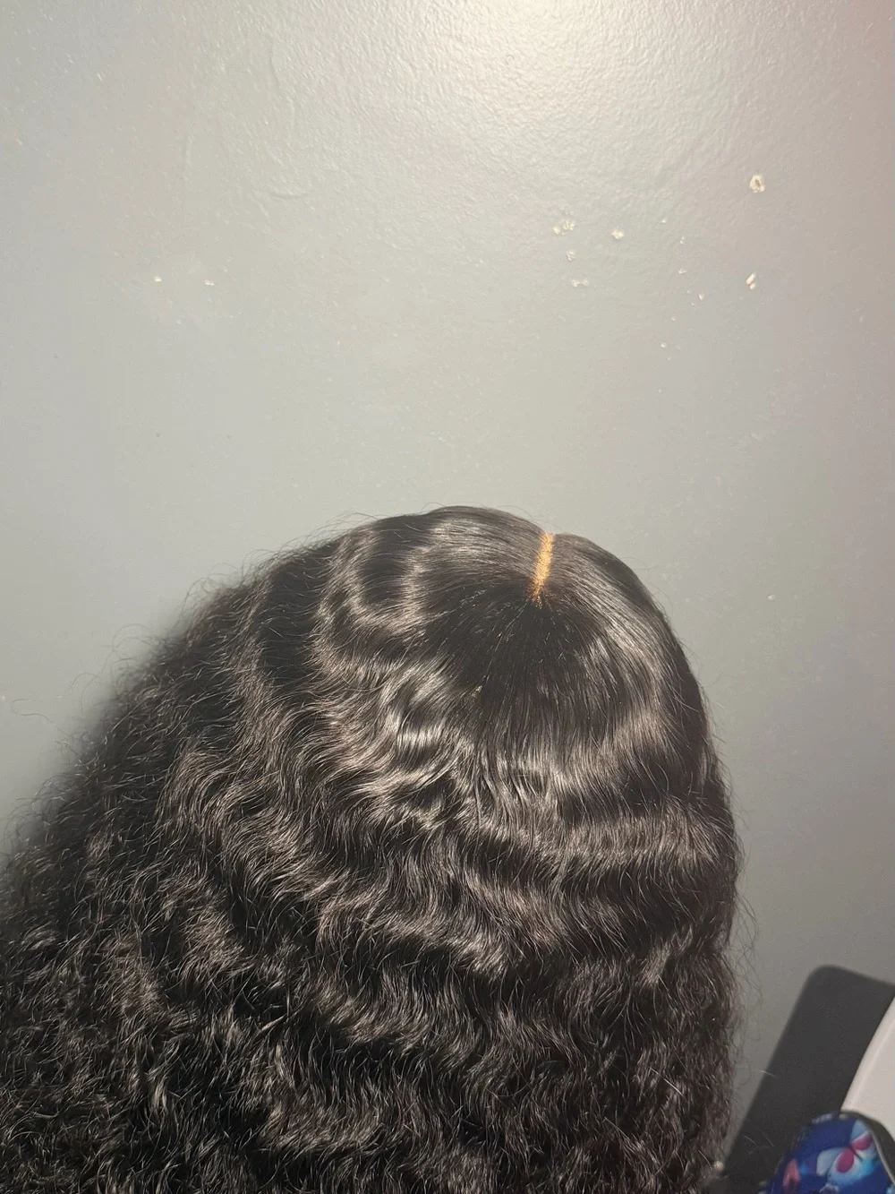 Black Curly HD lace glueless closure wig